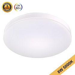 TryLight 8W 9.5-inch LED Ceiling Lights Daylight White 700 Lumens Equivalent to 70W Incandescent ...