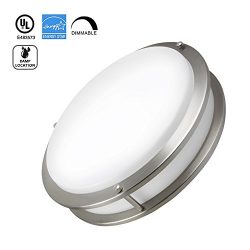 Worbest LED Flush Mount Ceiling Light, 14-Inch 25W (100W equivalent), 1850lm, 4000K (Cool White) ...