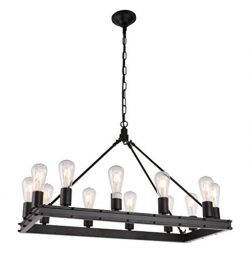 Dst Rectangular Kitchen Island Chandelier, Pendant Chandelier Ceiling Light for Kitchen Island,  ...