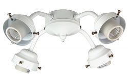 Craftmade Lighting F400-W-LED Accessory – Four Light Fan Fitter, White Finish