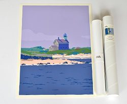 Block Island North Light Print (18×24 Giclee Poster, Wall Decor Art)