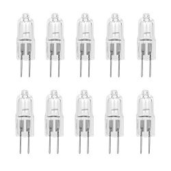 10 Pack CRYSTAL CLEAR LENSE 10 Watt AC DC 12V Capsule T3 Light Bulb Replacement JC G4 2 Pin Base ...