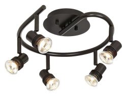 Pro Track Spiral Bronze 5-Light Ceiling Fixture