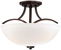 Minka Lavery 4962-284 3-Light Overland Park Semi Flush, Vintage Bronze Finish