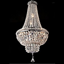 Saint Mossi Umbrella-shaped Modern K9 Crystal Raindrop Chandelier Lighting Flush mount LED Ceili ...