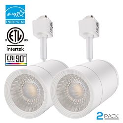 2 PACK 17.5W (85W Equiv.) Integrated CRI90+ LED Track Light Head, Cool White Dimmable 38 ° Spotl ...