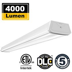 Linkable 4000 Lumen LED Wraparound light BBOUNDER 5000K Daylight White Ultra Bright 4ft 40W Shop ...