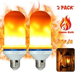 LED Flame Light Bulbs Fire Flicker Effect Lamp 3 Mode Decorative LED Bulb Flickering 5W Flame De ...