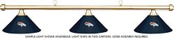 NFL Denver Broncos Blue Metal Shade & Brass Bar Billiard Pool Table Light