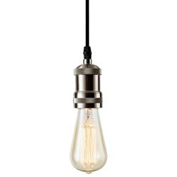 Pendant Light, Rope Light Fixture 1-light Socket Pendant Light Fixture with Adjustable Black Rop ...