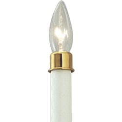 Progress Lighting P8788-10 Optional Polished Solid Brass Candle-Cap Accessory, Polished Brass