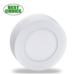 Led Flush Mount Ceiling Light 4.72”6W 480LM 5000K Daylight White (40 Watt Halogen Bulb Equivalen ...