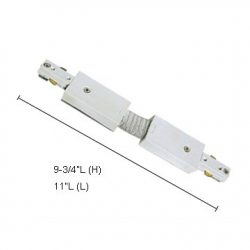 Jesco Lighting HFLXJWH Accessory – Flexible Connector with Power-Feed, Track Options: H &# ...