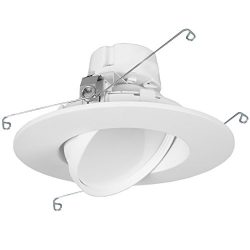 11 Watt 6″-Inch Rotatable 750 Lumens Maxxima LED Retrofit Downlight Gimbal Neutral White 4 ...