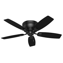 Hunter 53118 48″ Sea Black Ceiling Fan, Wind Matte