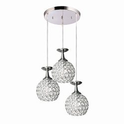 FixtureDisplays Ceiling Pendant Lighting Modern Chandelier with 3 Lights for Restaurant Bar Kitc ...