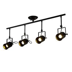 Motent Vintage Industrial 4 Way Spotlight Pendant Light 3.3″ Dia Ceiling Light Fixture Han ...