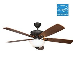 Hyperikon Indoor Ceiling Fan with Remote Control – 52-inch Wood Ceiling Fan, Energy Star & ...