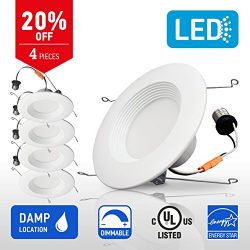 IN HOME 6-inch LED Downlight RETROFIT KIT Recessed Lighting Fixture, 18W (90W Equivalent), Dimma ...