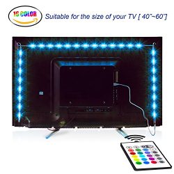 LED TV Backlight, Maylit 2M/6.56ft Neon Accent LED Lights Strips For 40 To 60 IN HDTV Neon Light ...