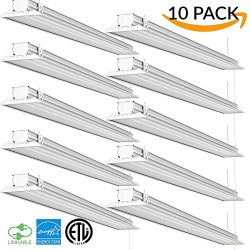 Sunco Lighting 10 PACK – ENERGY STAR 4ft 40W LED Utility Shop Light FLAT DESIGN 4500lm 120 ...