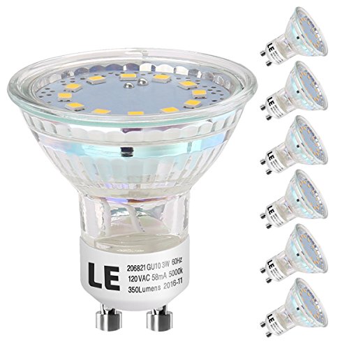 LE GU10 LED Bulbs, 50W Halogen Bulbs Equivalent, 3W, 350lm ...