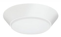 Lithonia Lighting 7 inch Round LED Flush Mount Thin Ceiling Light, White, 4000K, Dimmable