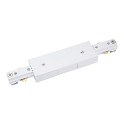 uxcell Straight I Connector Track Parts for 3-Wire Lighting Track Rail, White