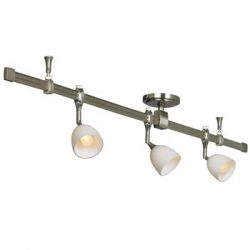 Nora Lighting NRS29-4204BNW 3 Light Straight Rail Track Lighting