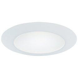 Halo Recessed 70PS 6-Inch Trim Wet Location and Air-Tite Listed Trim with Frosted Albalite Lens, ...