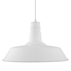 Light Society Stafford Large Pendant Light, Matte White Shade with Gold Interior, Vintage Modern ...