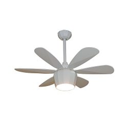 Fanimation Studio Collection Crease 36-in Matte White Downrod Mount Indoor Ceiling Fan with Ligh ...