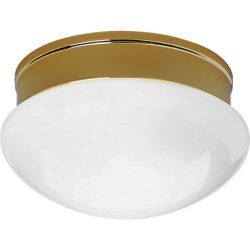 Progress Lighting P3410-10 2-Light Close-To-Ceiling Fixture, Polished Brass