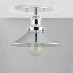 Andante Industrial Ceiling Light Fixture – Chrome – Linea di Liara LL-C407-PC