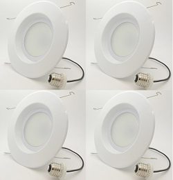 4-Pack Bioluz LED 6″ BRIGHTEST RETROFIT (120 Watt Equivalent) WARM WHITE UL-listed Dimmabl ...