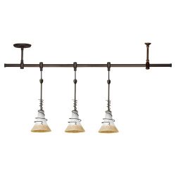 Sea Gull Lighting 94512-71 Island Pendant with Ember Glow Glass Shades, Antique Bronze Finish