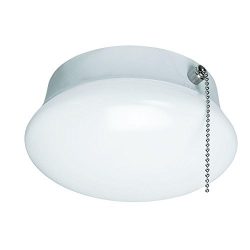 7 In. Bright White LED Ceiling Round Flushmount Easy Light with Pull Chain