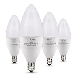 Albrillo E12 Bulb Candelabra LED Bulbs, 60 Watt Equivalent, Daylight White 5000K LED Chandelier  ...