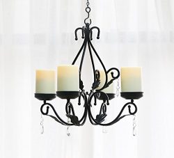 GiveU 3 IN 1 Lighting Chandelier, Metal Wall Sconce Set of 2, Table Centerpiece for Indoor or Ou ...