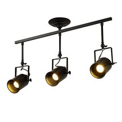 Motent Vintage Industrial 3 Way Spotlight Pendant Light 3.3″ Dia Ceiling Light Fixture Han ...