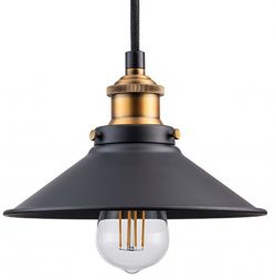 Andante LED Industrial Kitchen Pendant Light – Antique Brass Hanging Fixture – Linea di Li ...