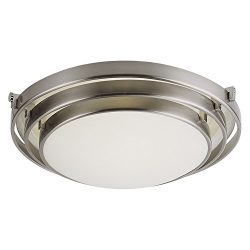 Trans Globe Lighting 2483 BN 1-Light Flush-Mount, Brushed Nickel