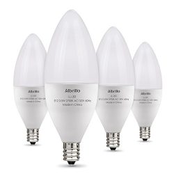 Albrillo E12 Bulb, LED Candelabra Light Bulbs 40 Watt Equivalent, Warm White LED Chandelier Bulb ...