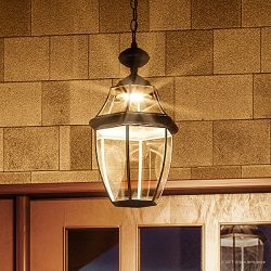 Luxury Colonial Outdoor LED Pendant Light, Large Size: 19″H x 11″W, with Tudor Style ...