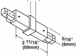 Con-Tech Lighting Single Circuit Connectors Track Accessory – 314882