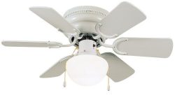 Design House 152991 Atrium 1 Light Ceiling Fan 30″, White