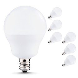 LED Light Bulbs Candelabra Base 40W Equivalent, JandCase 5W, 450lm, Natural Daylight White 4000K ...