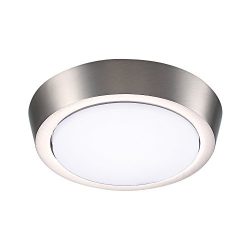 GetInLight 5 Inch Flush Mount LED Ceiling Light with ETL Listed, Bright White 4000K, Brushed Nic ...