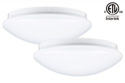 LEONLITE LED Flush Mount Ceiling Light, 12 Inch Dimmable, 16W 86W Fluorescent Equiv, 5000K Dayli ...