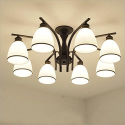 Joypeach LED Retro Iron Living room Ceiling Lights Fixtures Bedroom Ceiling Lights Flush Mount W ...